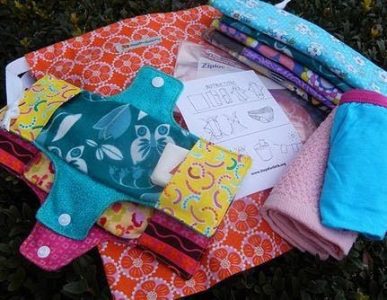 Some of the reusable cloth pads made through the Her Pad training
